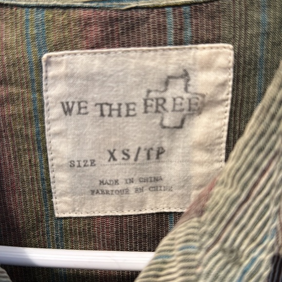 Free People light corduroy button down - Picture 2 of 4